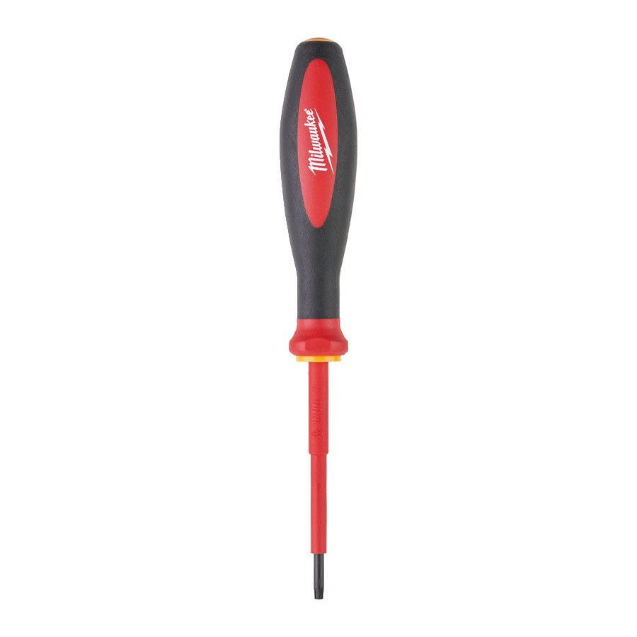 Milwaukee Tri-Lobe VDE szigetelt torx csavarhúzó 3-oldalú markolattal, T15 x 75 mm termék fő termékképe