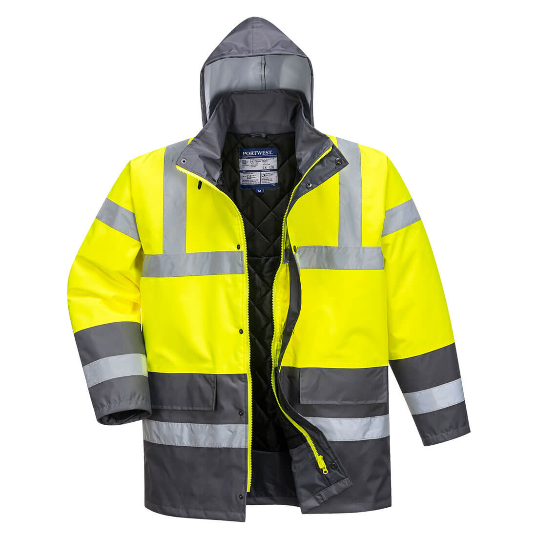 Portwest S466 - Hi-Vis kéttónusú Traffic kabát, sárga/szürke termék fő termékképe